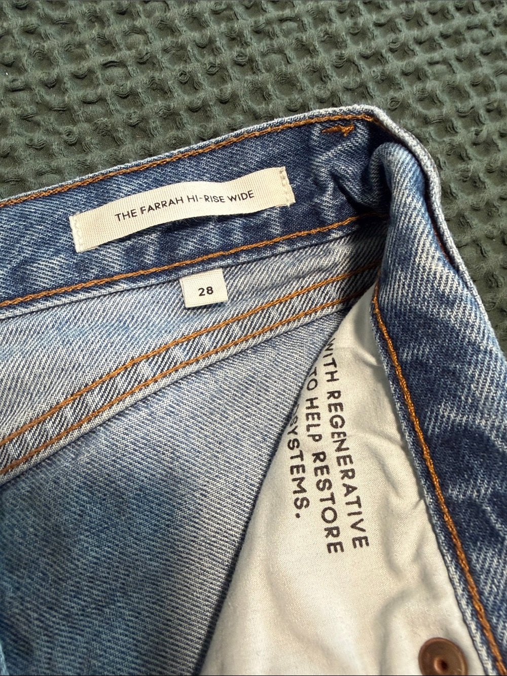 Denim Forum Farrah High-Rise Straight Jeans in Blue - Picture 6 of 8
